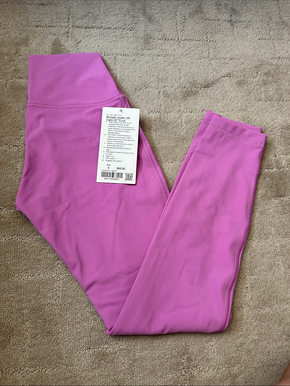 Lululemon Wunder Under HR Tight 25” Flux Magenta Glow 🦄